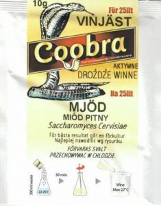 Drożdże Coobra do miodu pitnego
